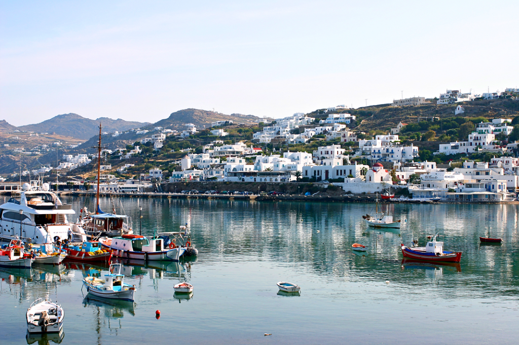 Cyclades Islands Greece, Old Port of Hora, Mikonos