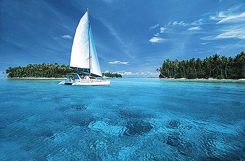yacht cruising south pacific