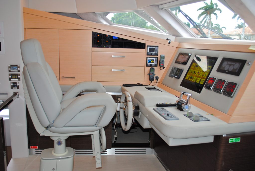 FOREVER Sunreef 60 Luxury Charter Power Catamaran Helm | Select Yachts